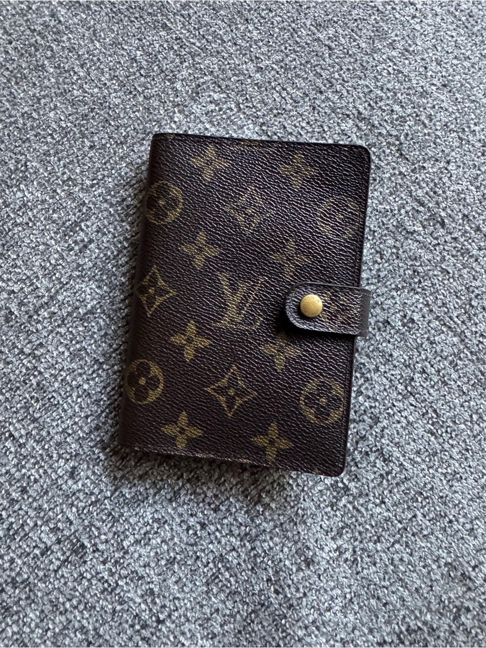 Louis Vuitton Brown Monogram Canvas Card Holder Notebook Cover